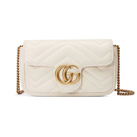 gucci marmont white supermini|Gucci Marmont mini shoulder bag.